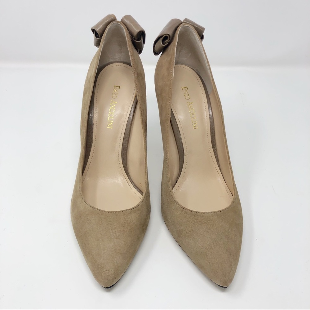 Enzo Angiolini Taupe Suede Eu Padilla Stilettos 9M - Picture 5 of 8
